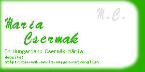 maria csermak business card